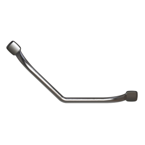 Barre d'Appui Coudee 135° Mana Brosse Inox 33x33cm