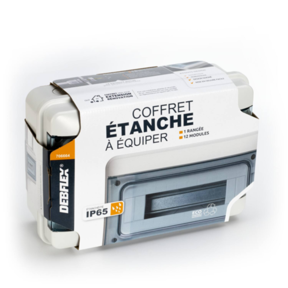 Coffret modulaire étanche IP65 12 modules - DEBFLEX