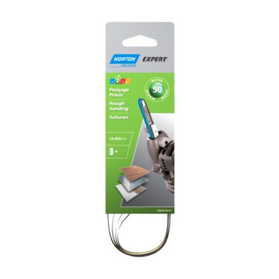 Bandes ponçage Ponceuses portatives 13x454mm Grain 50 - NORTON