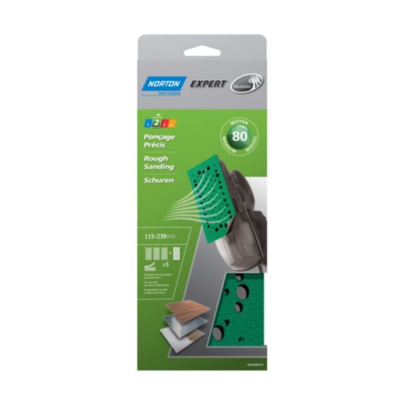 5 patins multi-Air 115x230 Grain 80 - NORTON