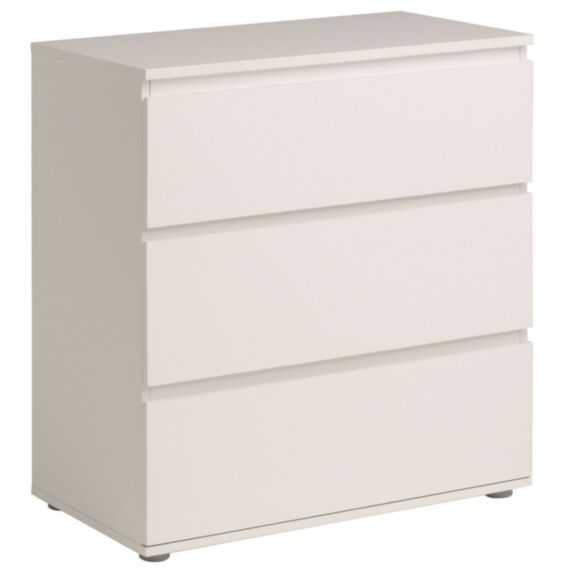 Commode Neo 3 tiroirs 77x82x40cm blanc - EKIPA