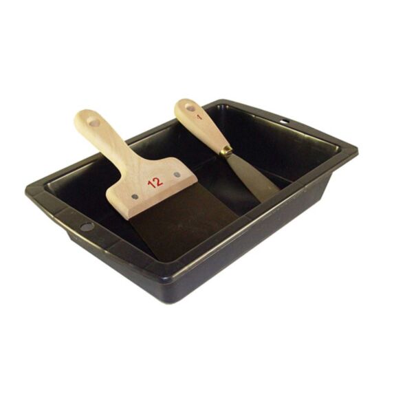 Lot préparation des supports augette + couteaux à enduire 4/12cm