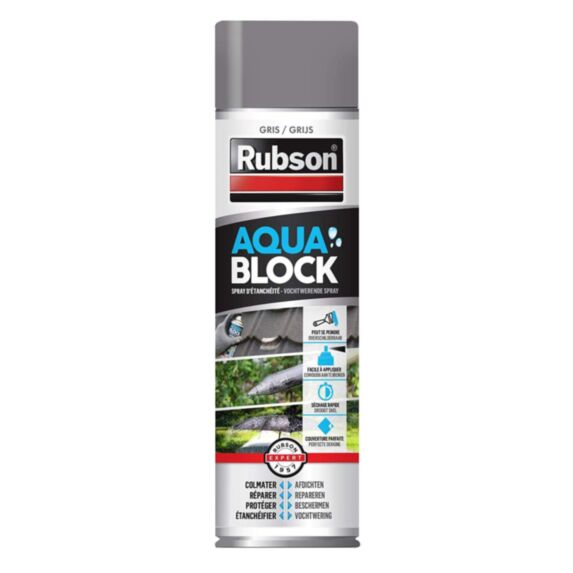 Revêtement d'étanchéité Aquablock spray 300 mL gris - RUBSON