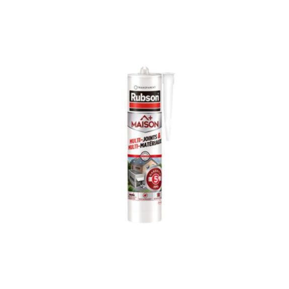 Mastic multi-usages matériaux transparent 280ml - RUBSON