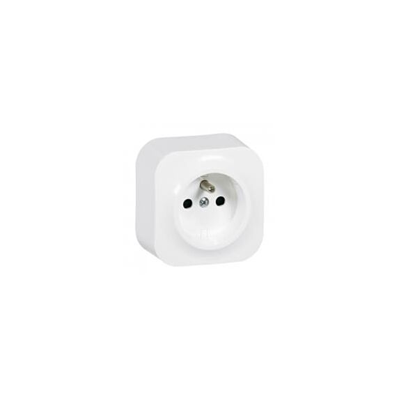 Prise 2P+T Horizontale saillie Profil Eco Blanc