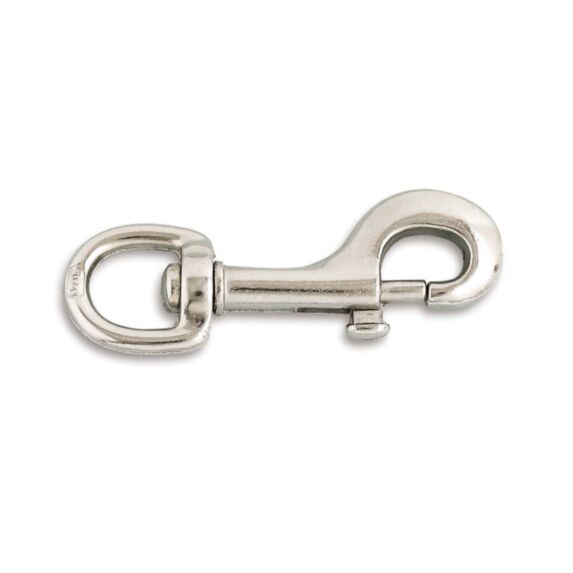 Mousqueton Pompe à touret zamak nickelé Ø10mm L.63mm - CHAPUIS