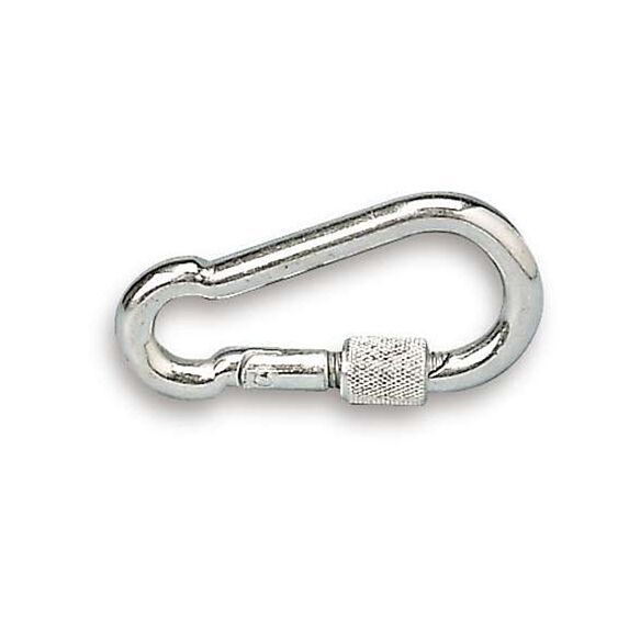 Mousqueton à vis acier zingué Ø10mm 100mm gris - CHAPUIS