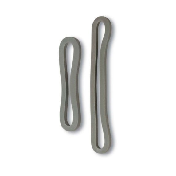 10 élastiques carrés 5mmx80mm gris - CHAPUIS