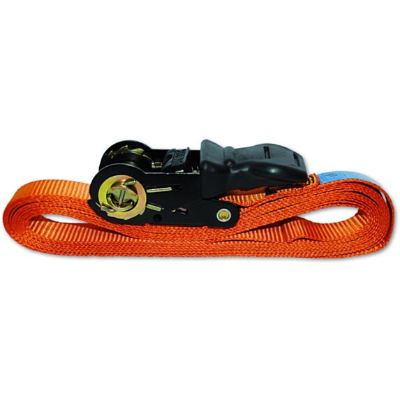 Sangle polyester orange avec tendeur cliquet 5m 25mm 350kg - CHAPUIS