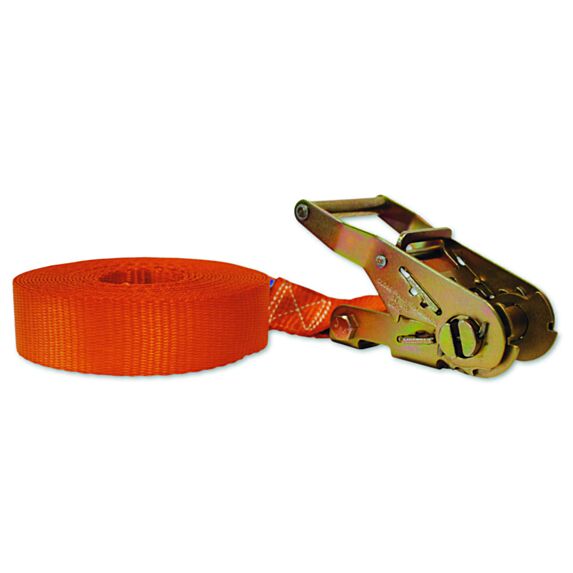 Sangle arrimage polyester orange tendeur cliquet 6m 35mm 400kg - CHAPUIS