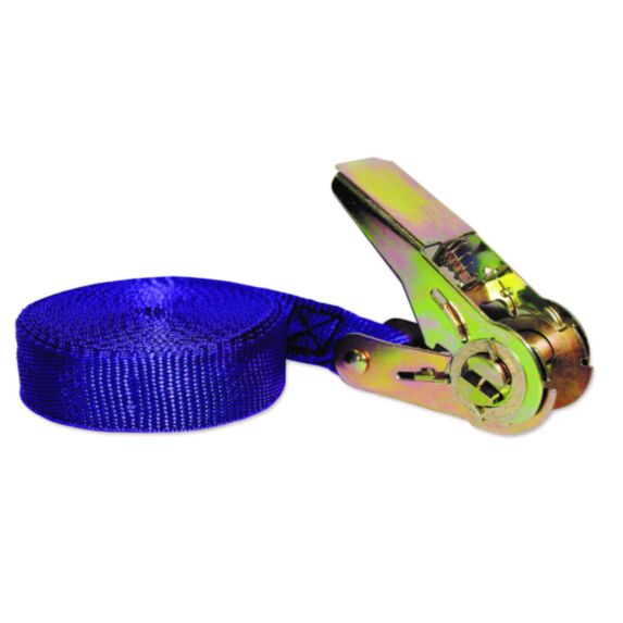 Sangle polypropylène avec tendeur cliquet 25mmx5m bleu - CHAPUIS