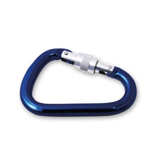 Mousqueton à linguet et vis aluminium bleu foncé L110mm - CHAPUIS