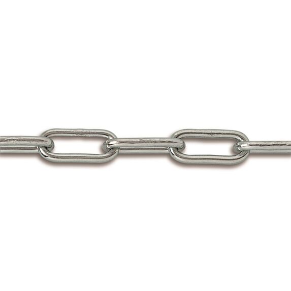 Chaine soudée maille longue acier zingue 75 kg ∅ 3,5 mm L.2,5 m - CHAPUIS