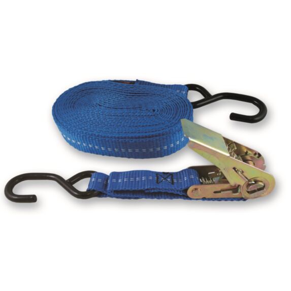 Sangle polypropylène bleue avec tendeur cliquet 5m - CHAPUIS