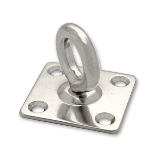 Anneau mobile sur platine acier inoxydable Ø8mmxØ19mm platine 50mm - CHAPUIS