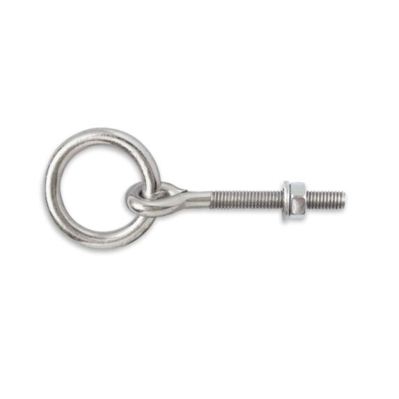 Anneau d'écurie à écrou acier zingué Ø33,5mm + Tige L.80mm - CHAPUIS