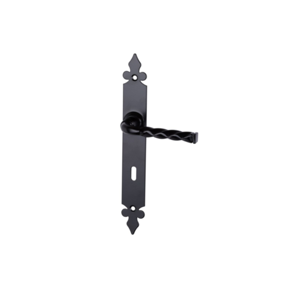 Poignée de porte intérieure condamnation River noir alu 195mm - ALPERTEC