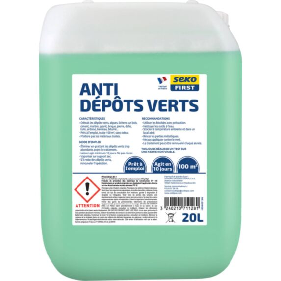 Traitement anti dépôts verts 20L - SEKOFIRST