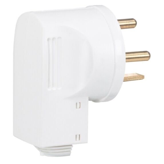 Fiche mâle 3 pôles + terre 380V avec serre-câble