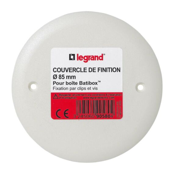 couvercle pour boite ronde batibox maçonnerie- ø85 mm - LEGRAND