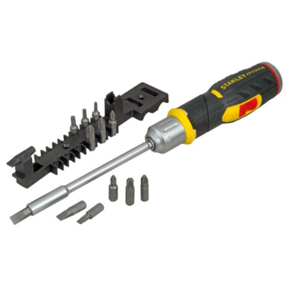 Tournevis porte-embouts à cliquet MAXI S, 12 embouts - STANLEY