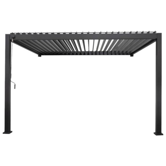 Pergola adossée CALY alu gris anthracite 4x3m