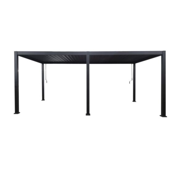 Pergola autoportante bioclimatique Caly alu gris anthracite 6x3m