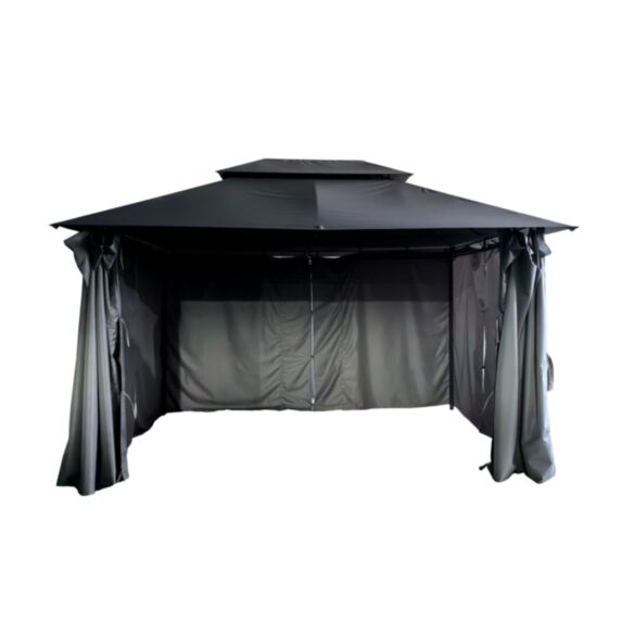 Tonnelle Léa acier gris anthracite 400x300x275cm