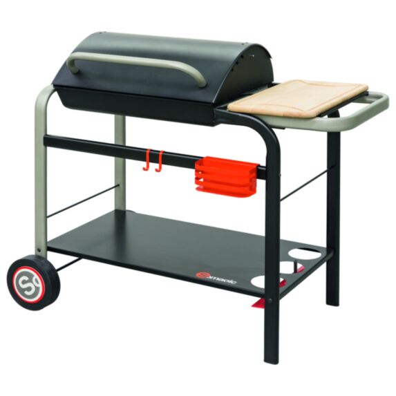 Barbecue charbon de bois Vulcano 2600 fonte 61x41cm noir - SOMAGIC