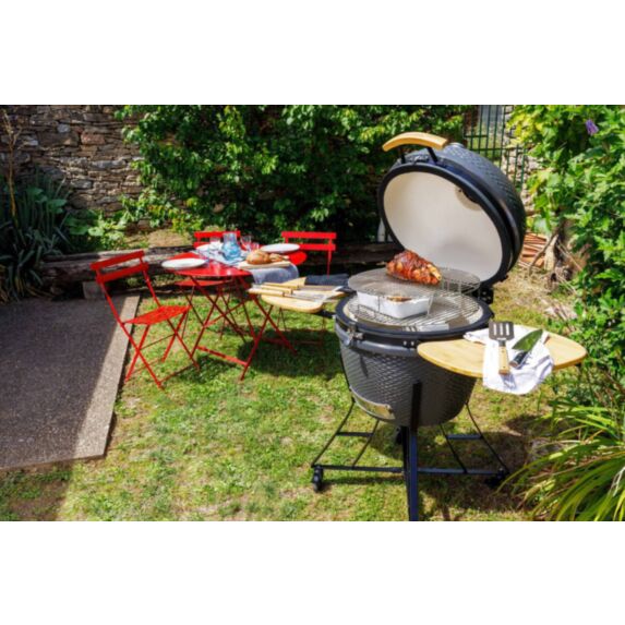 Barbecue charbon de bois Kamado Kamagic24 céramique 118x141cm - SOMAGIC