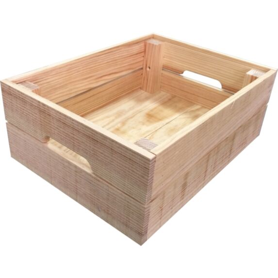 Caisse de rangement Créabox pin brut 40x30x15cm - SERVARY