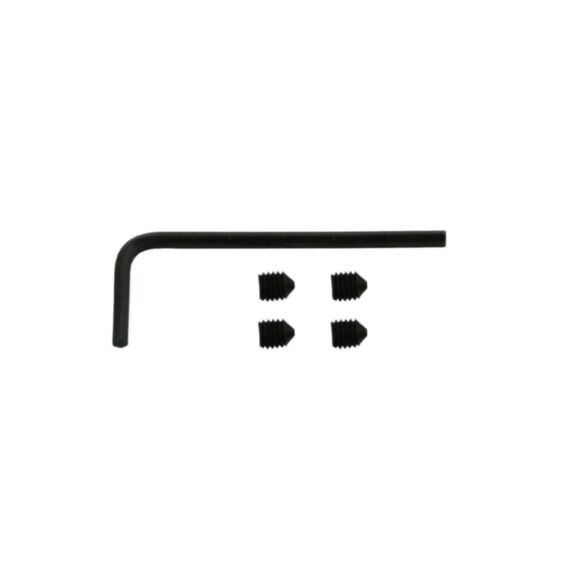 Set de 4 vis pointeau 5mm et clé alène 2,5mm acier - LINEA BERTOMANI