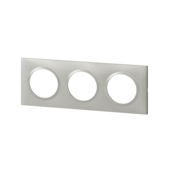 Plaque 3 postes aluminium Dooxie - LEGRAND
