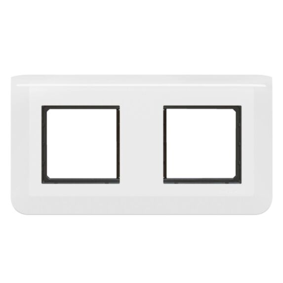Plaque Mosaic avec support pour 2x2 modules montage horizontal blanc