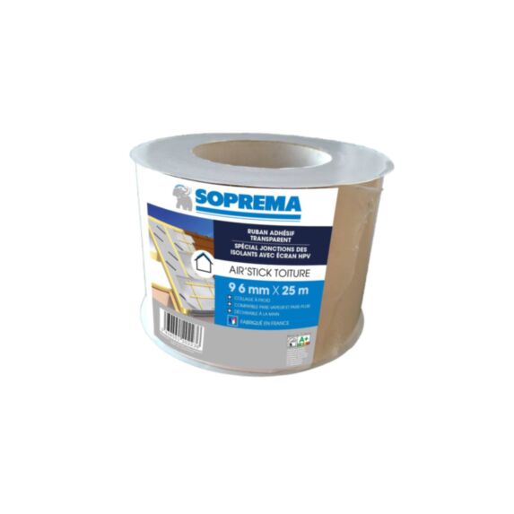 Ruban adhésif Air'Stick Toiture 96mmx25m pour isolants minces - SOPREMA®