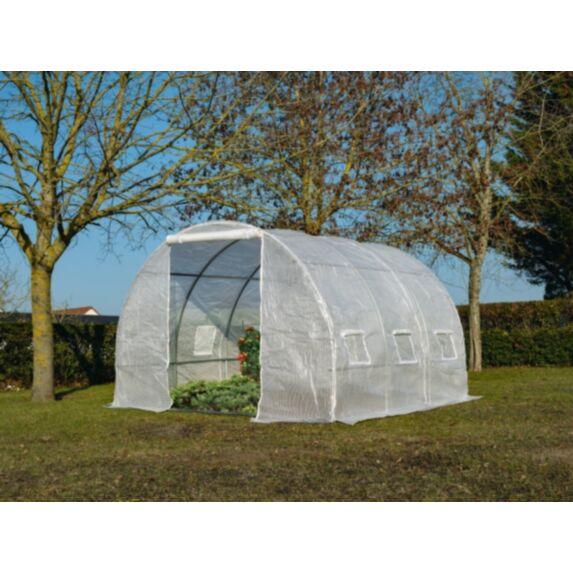 Serre tunnel toile blanche 3x3x2m 9m2 - JARDIN SAUVAGE