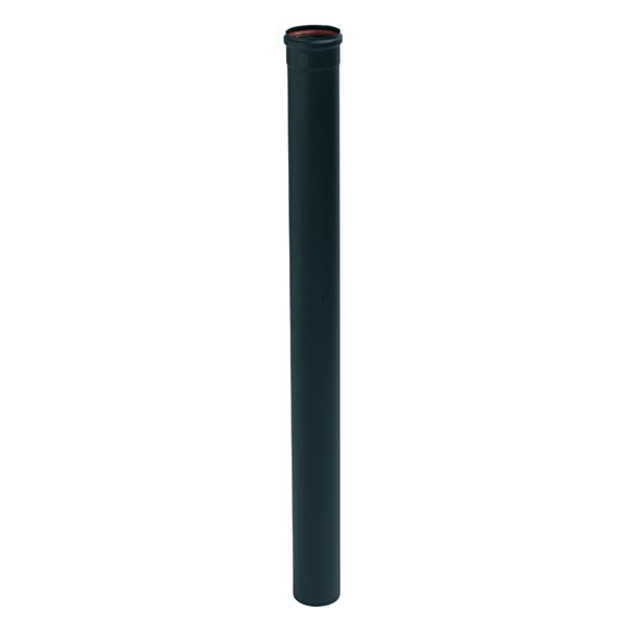 Tuyau rigide spécial poêle à pellets en émail noir mat 80mm - TEN