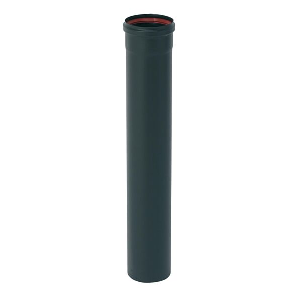 Tuyau spécial poêle à pellet en émail noir mat 50cm d80mm - TEN