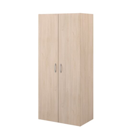 Armoire 2 portes Easy Life panneau particules décor Blanc - PARISOT