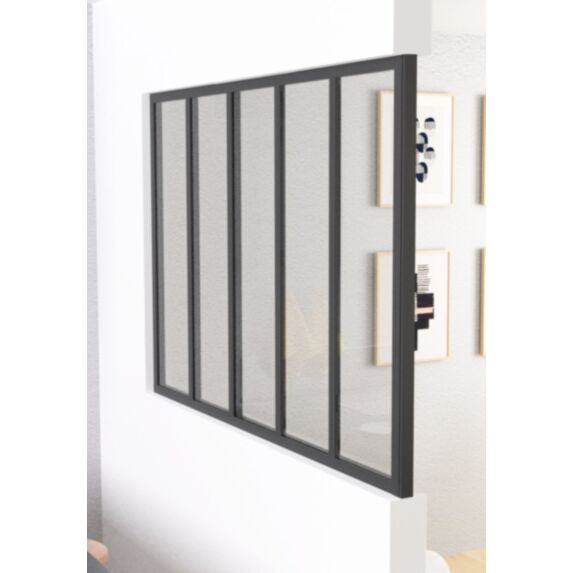 Poteau aluminium terminaison verrière atelier noir H.108cm - OPTIMUM