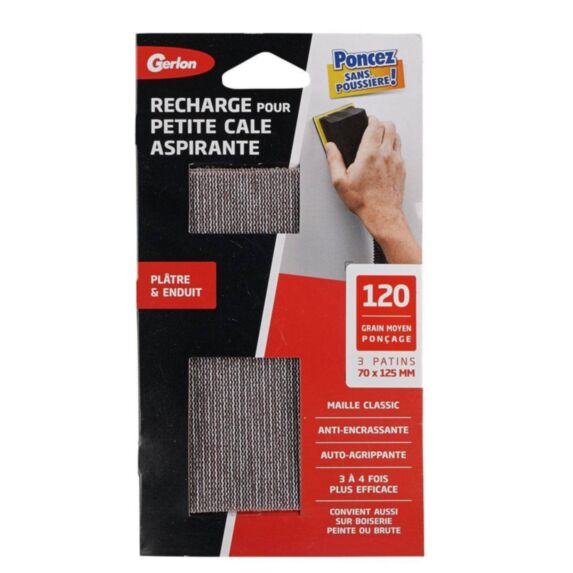 Lot de 3 recharges patins maille classic 70x125mm moyen - GERLON