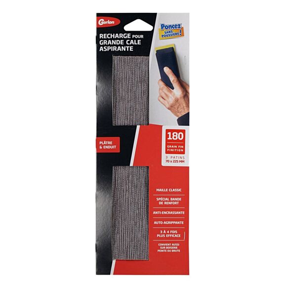 Lot de 3 recharges maille classic 70x225mm grain fin - GERLON