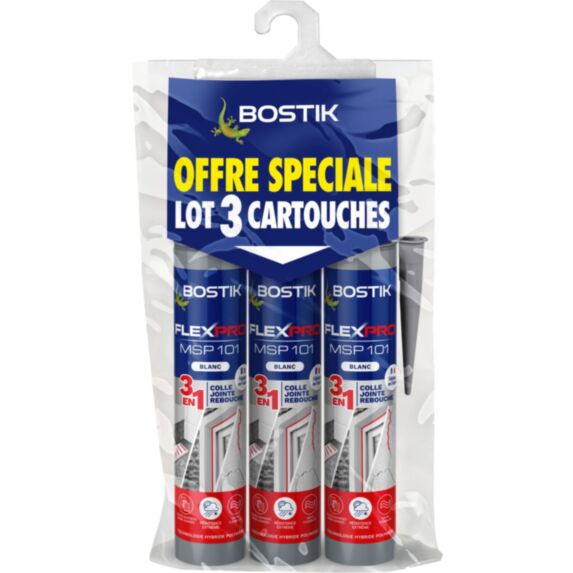 Mastic colle Flexpro x3 Blanc - BOSTIK