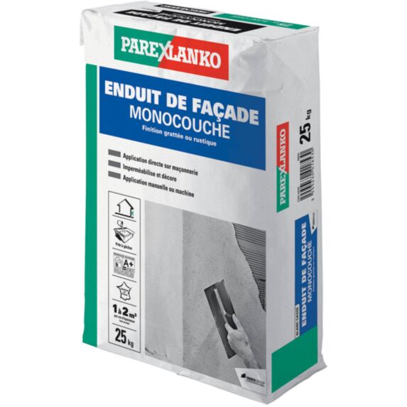 Enduit monocouche gris G50 25kg - PAREXLANKO