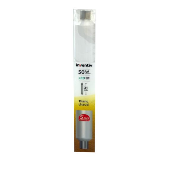 Tube led S19 638lm 8,5W Ton chaud - INVENTIV