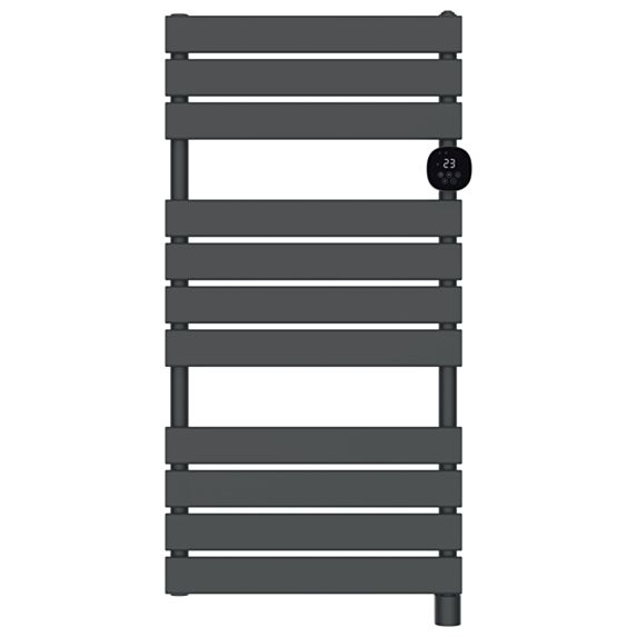 Sèche-serviette inertie fluide Isapla barres plates 500W Gris - INVENTIV