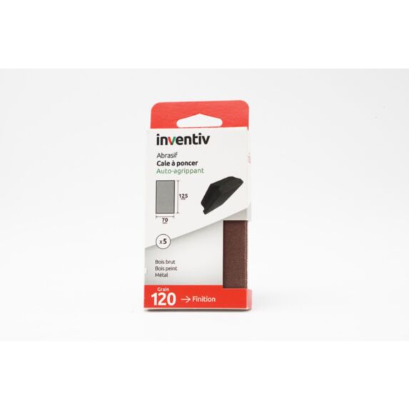 5 patins 70x125mm grains 120 - INVENTIV