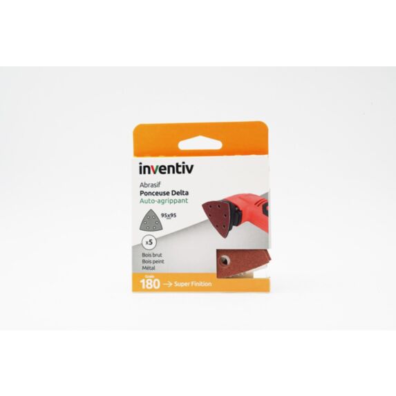 5 patins Delta 95x95mm grains 180 - INVENTIV