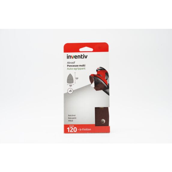 5 Patins abrasifs multi ponceuse 152x102mm Grain 120 - INVENTIV