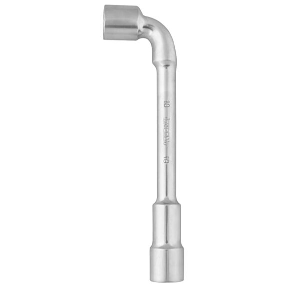 Clé à pipe débouchée 18mm 6/12 pans chrome vanadium - INVENTIV
